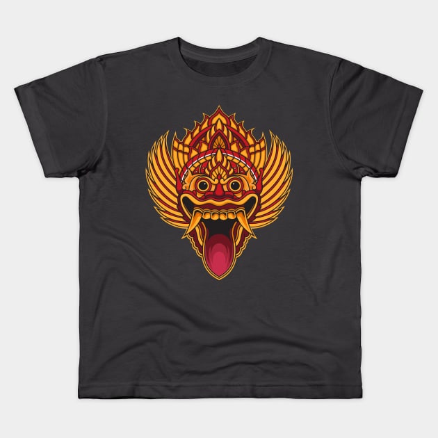 Barong Bali Artwork Kids T-Shirt by Ardiyan nugrahanta